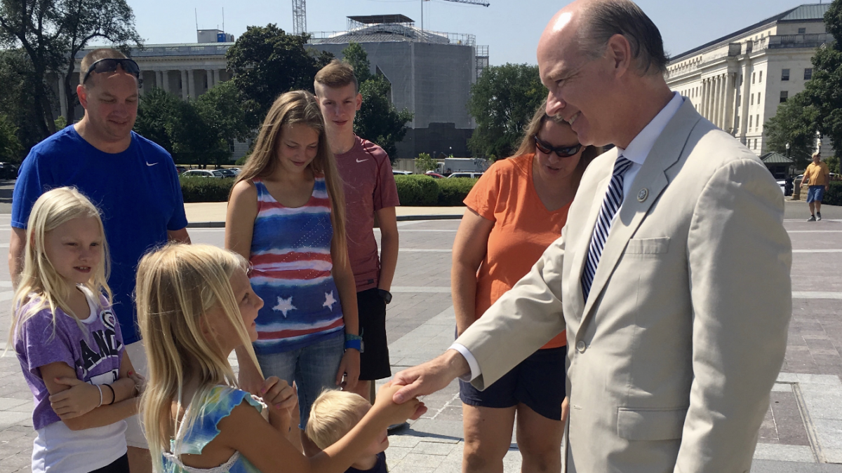 Rep. Aderholt with visitors to Washington DC