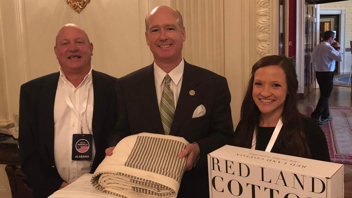 Rep. Aderholt with Red Land Cotton