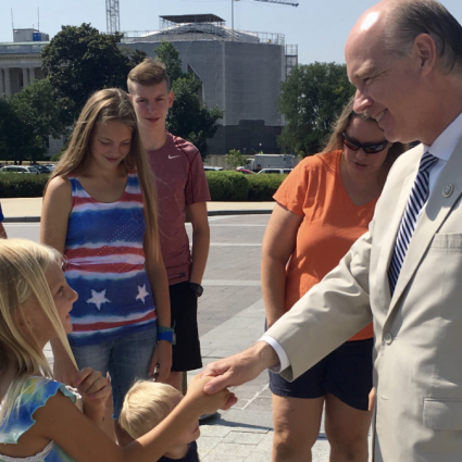 Rep. Aderholt with visitors to Washington DC
