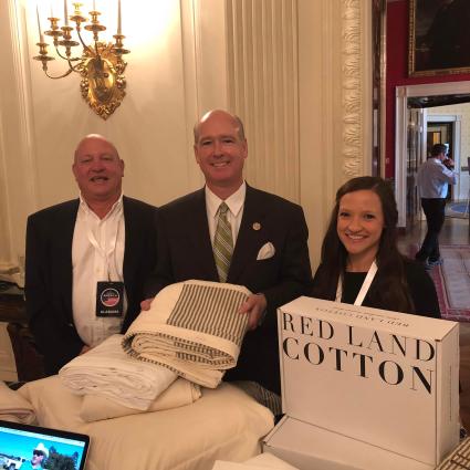 Rep. Aderholt with Red Land Cotton